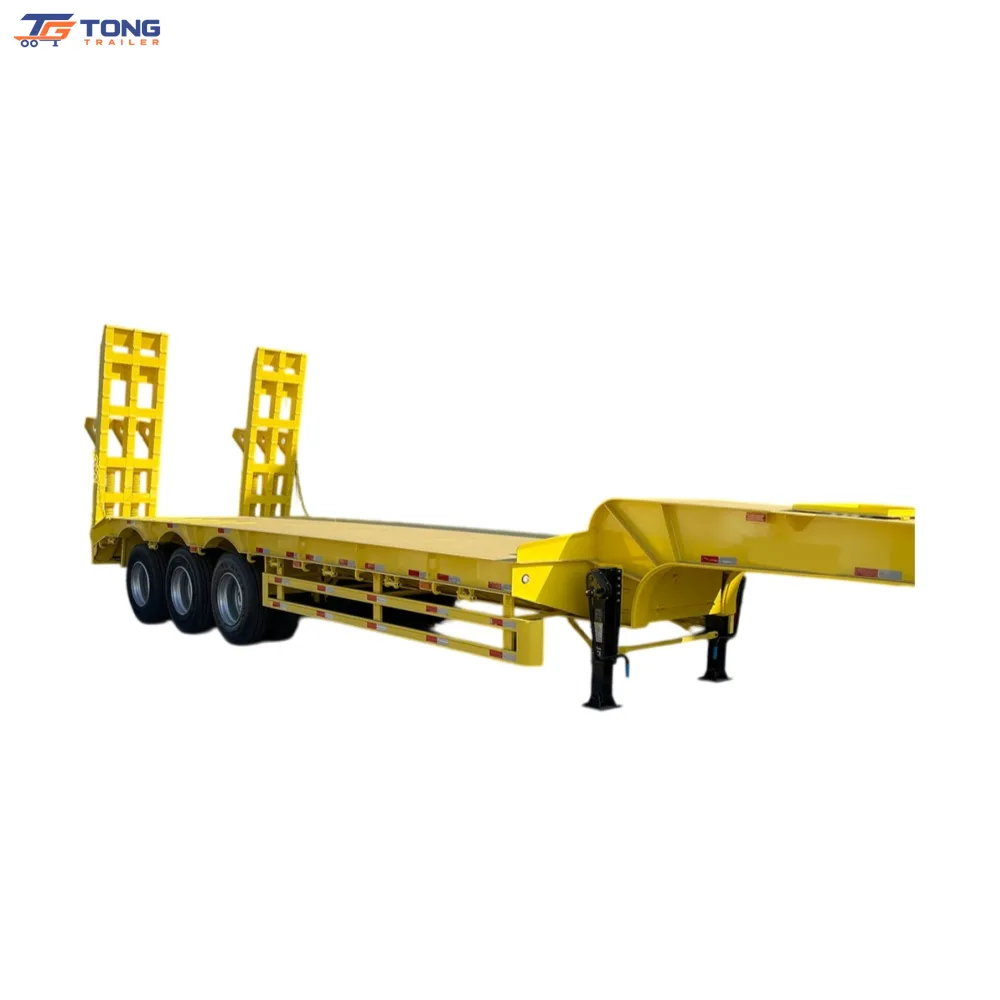 3 Axle Low Bed Semi Trailer 60T Gooseneck Lowboy gallery 1