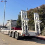 3 Axle Low Bed Semi Trailer 60T Gooseneck Lowboy gallery 3