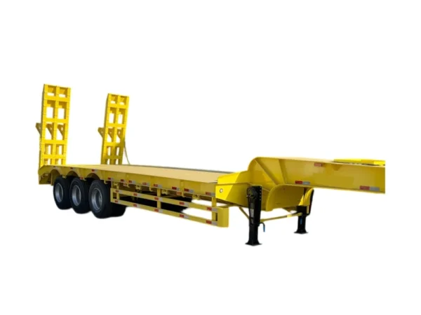 3 Axle Low Bed Semi Trailer 60T Gooseneck Lowboy