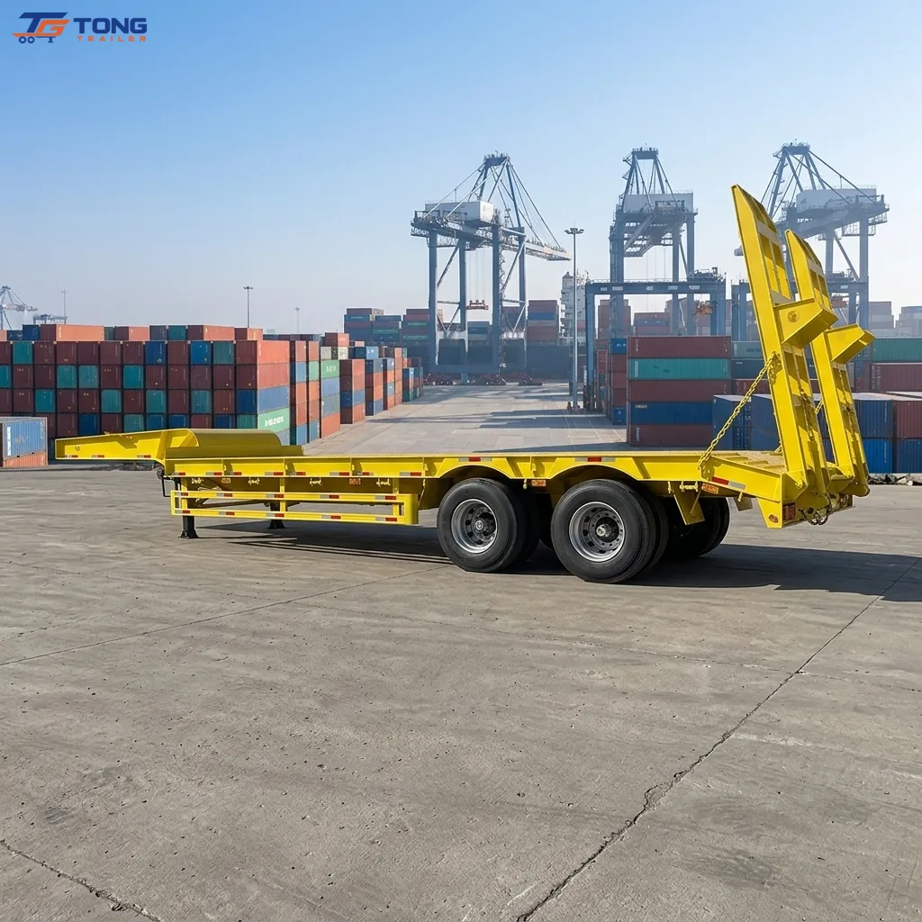 3 Axle Low Bed Semi Trailer up to 150T for Heavy Haulage gallery 3