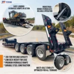 3 axle lowbed semi trailer 60T-150T Heavy Duty gallery 2