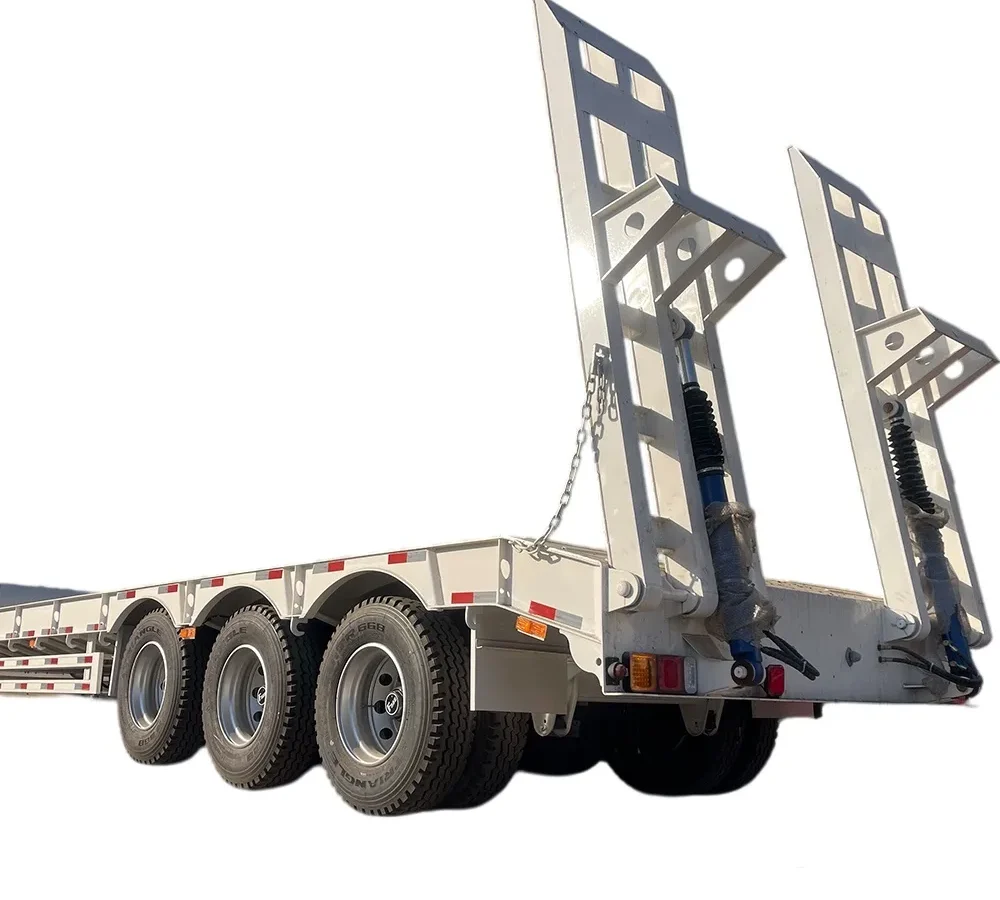 3 Axle Lowbed Semi Trailer 60T-150T Heavy Duty