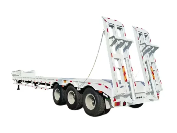 3 axle lowbed semi trailer 60T-150T Heavy Duty