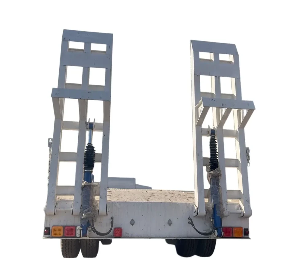 3 axle lowbed semi trailer for 100 Ton Excavator