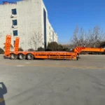 3 Axle Lowbed Semi Trailer for 60-100 Ton Loads gallery 3