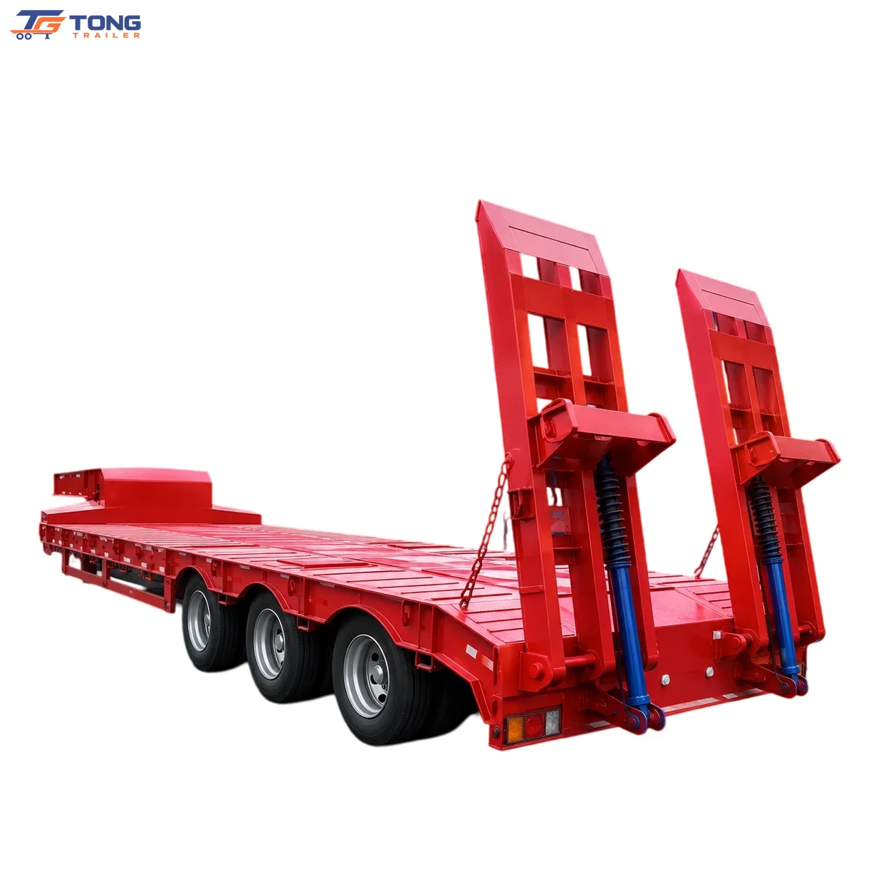 3 Axle Lowbed Semi Trailer for 60T-150T Machinery gallery 1