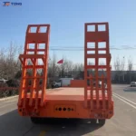 3 Axle Lowbed Semi Trailer for 60T-150T Machinery gallery 2