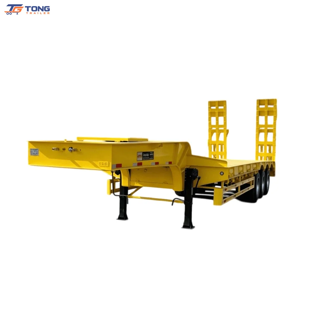 3 Axle Lowbed Semi Trailer for Excavator Transport gallery 1