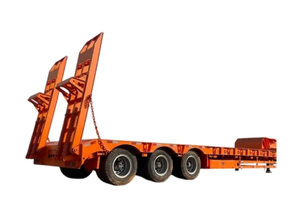 3 Axle Lowbed Semi Trailer for Excavator Transport