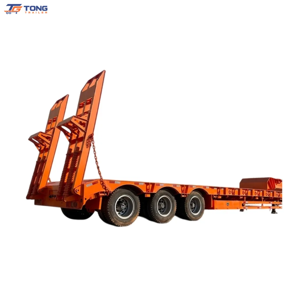 3 Axle Lowbed Semi Trailer for Excavator Transport gallery 1