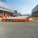 3 Axle Lowbed Semi Trailer for Excavator Transport gallery 2