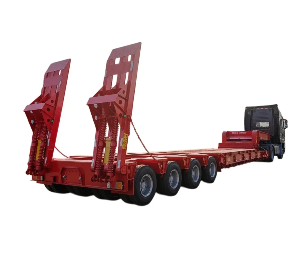 3 Axle Lowbed Trailer 60-100T Low Loader for Sale