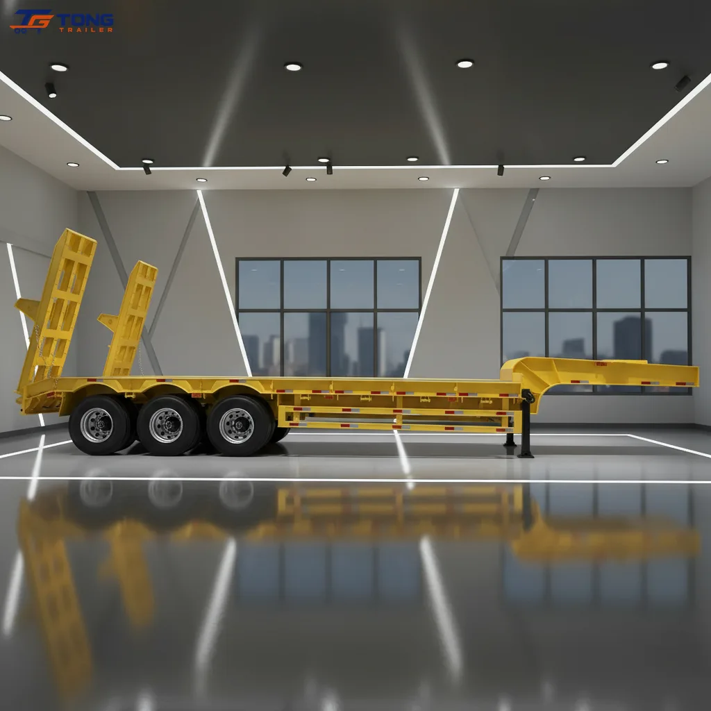 3 Axle Lowbed Trailer 60-100T Low Loader for Sale gallery 3