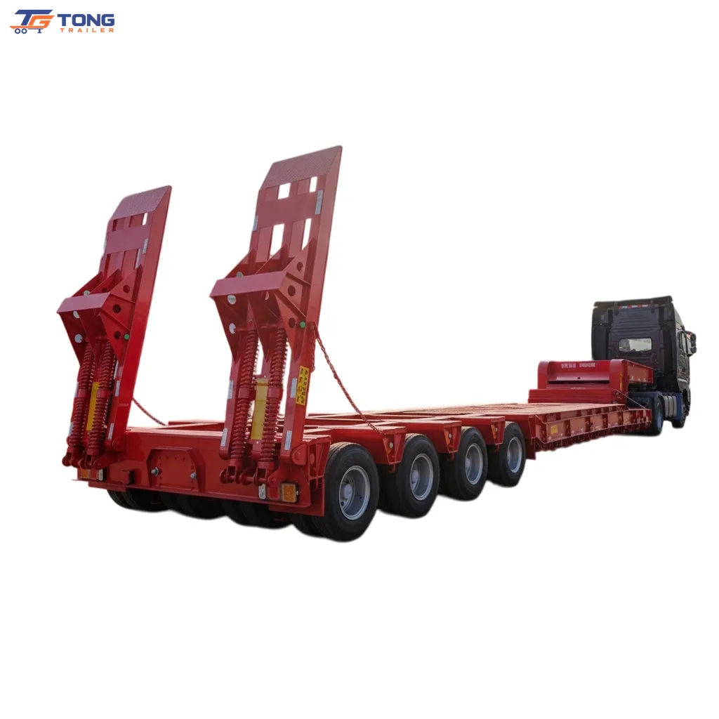 3 Axle Lowbed Trailer 60-100T Low Loader for Sale