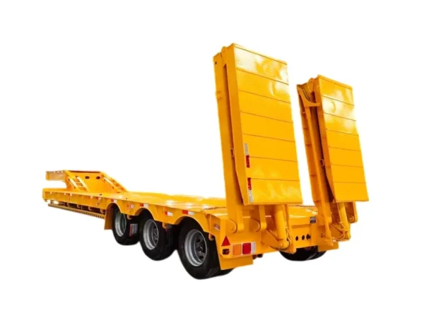 3 Axle Lowbed Trailer 60T-150T 50 Ft Excavator Semi-Trailer