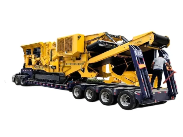 3 Axle Lowbed Trailer 60T-150T Heavy Equipment Transport