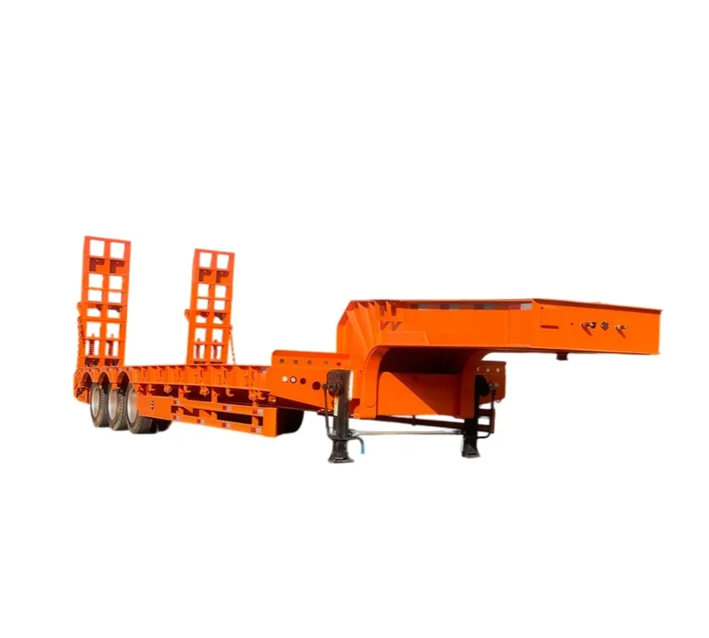3 axle lowboy semi trailer 60-150 Ton Heavy Duty Low Bed