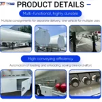 3 Axle Multi Compartment Fuel Tanker Semi Trailer 30T gallery 4