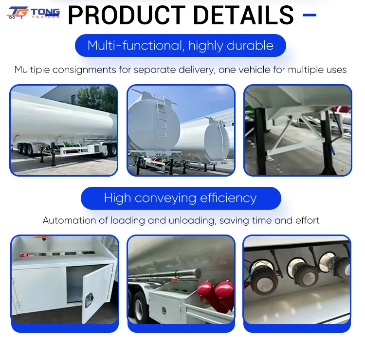 3 Axle Multi Compartment Fuel Tanker Semi Trailer 30T gallery 4