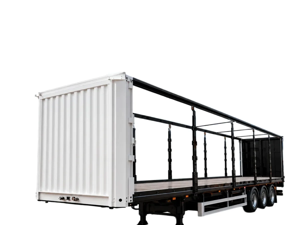 3 Axle Side Curtain Semi Trailer 60T to 150T Payload