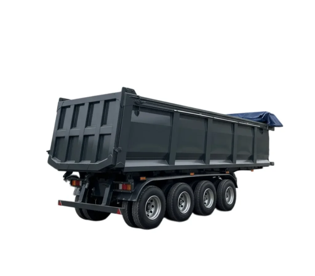 3 axle tipper trailer | Heavy Duty 30T Rear Dump Semi