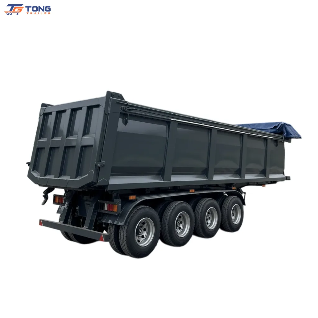 3 axle tipper trailer | Heavy Duty 30T Rear Dump Semi gallery 2