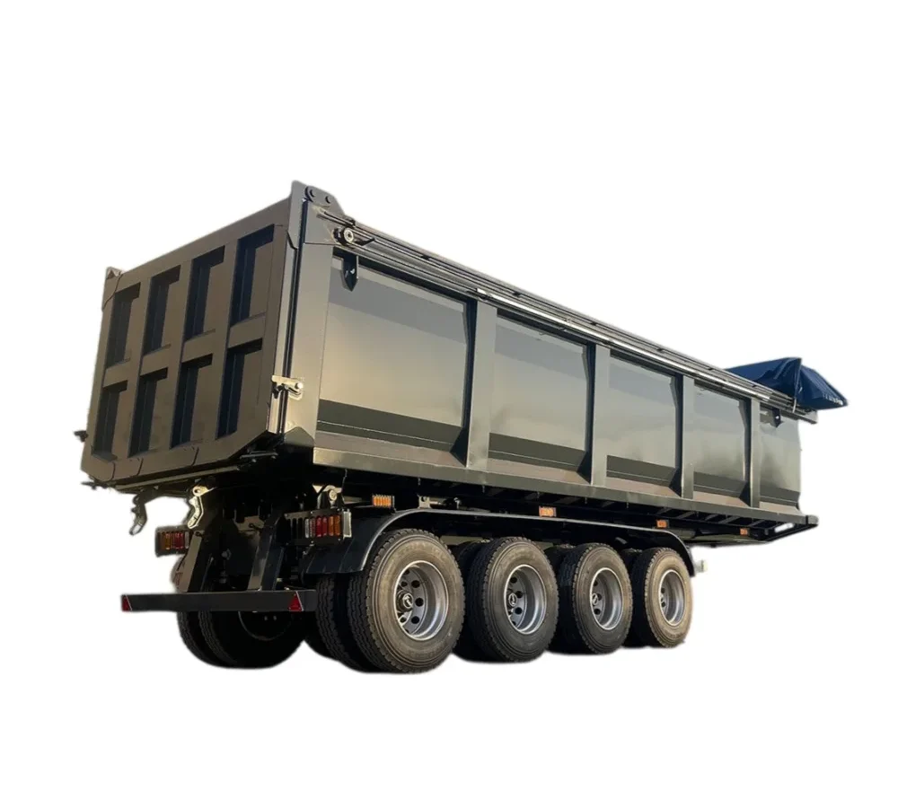 4 axle coal mining dump trailer with 30000 KG payload