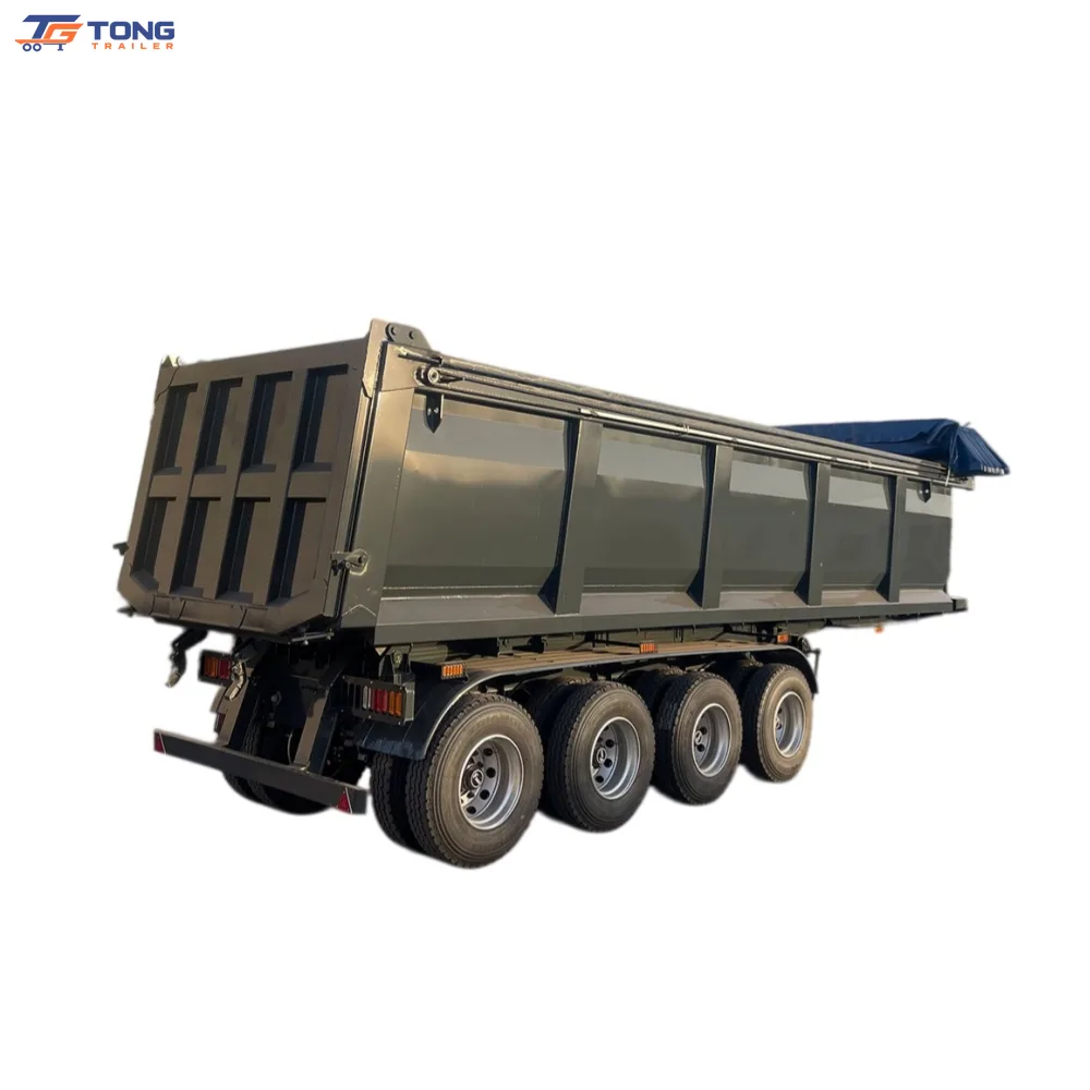 4 axle coal mining dump trailer with 30000 KG payload gallery 2