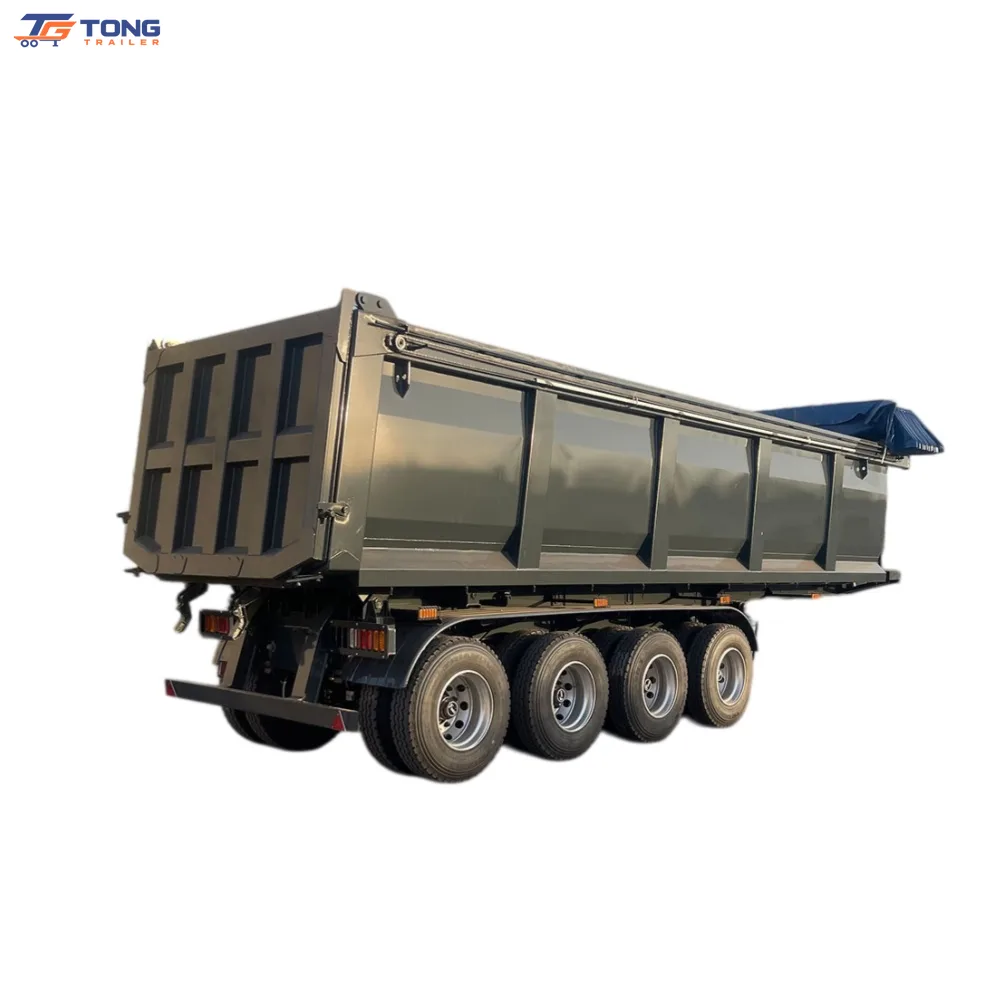 4 axle coal mining dump trailer with 30000 KG payload gallery 3