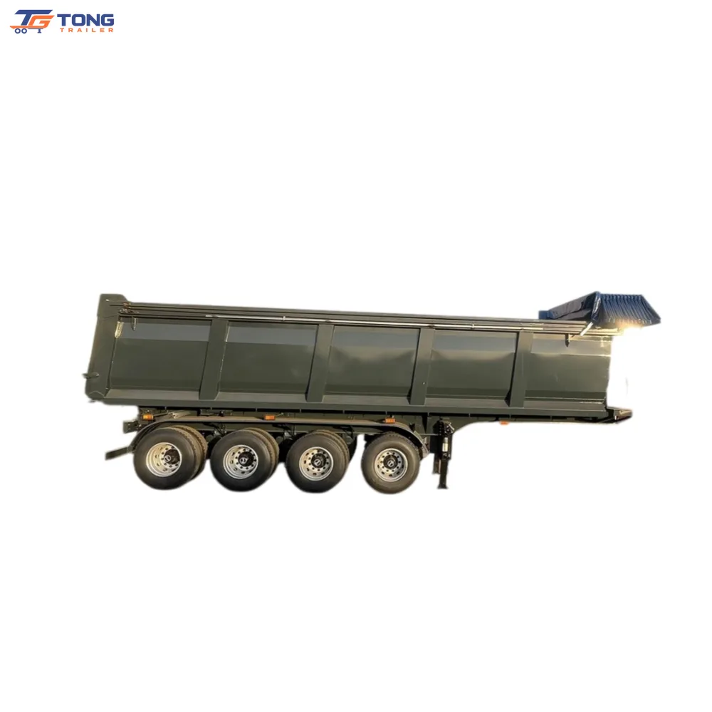 4 axle coal mining dump trailer with 30000 KG payload gallery 4