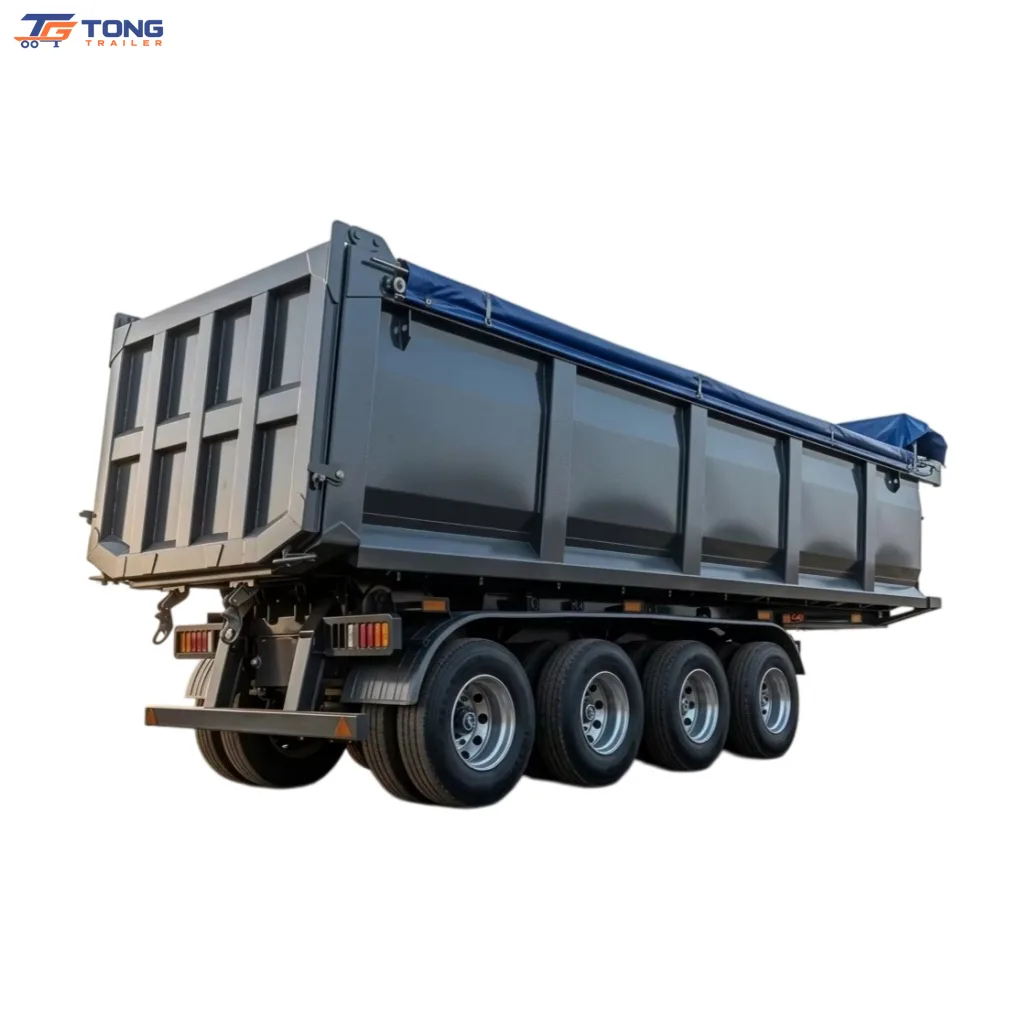 4 axle dump semi-trailer 30000kg Payload for Mining gallery 1