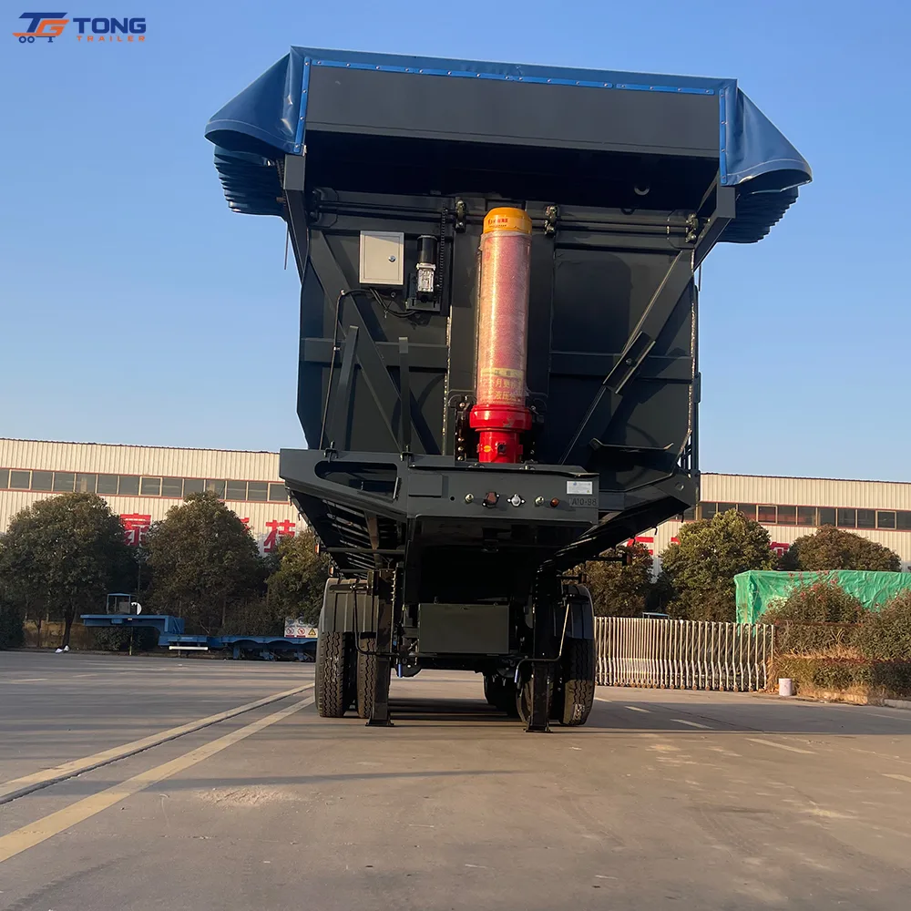 4 Axle Dump Semi Trailer 50-60 Ton Heavy Duty gallery 4