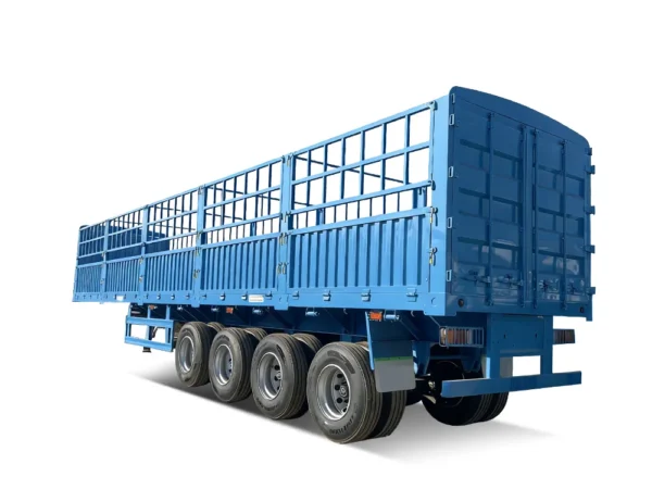 4 Axle Fence Cargo Trailer 60T Steel Semi-Trailer
