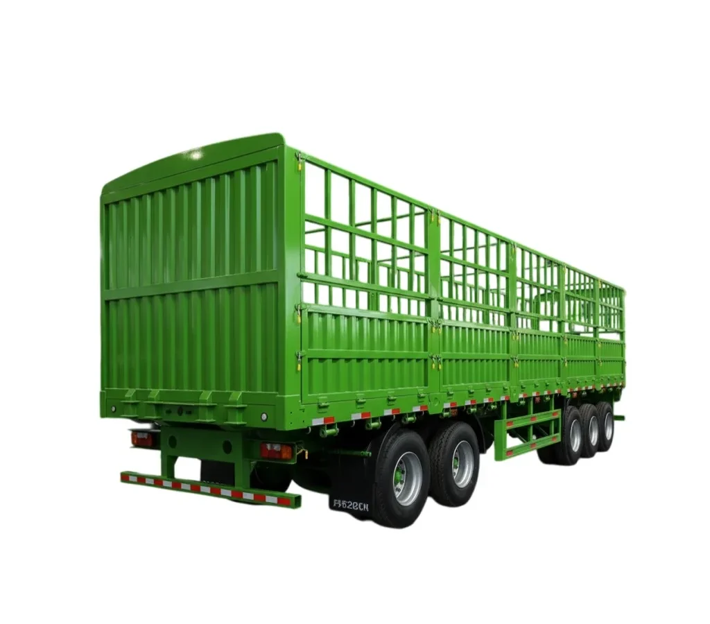 4 axle fence semi trailer 60-150T Bulk Cargo Transport