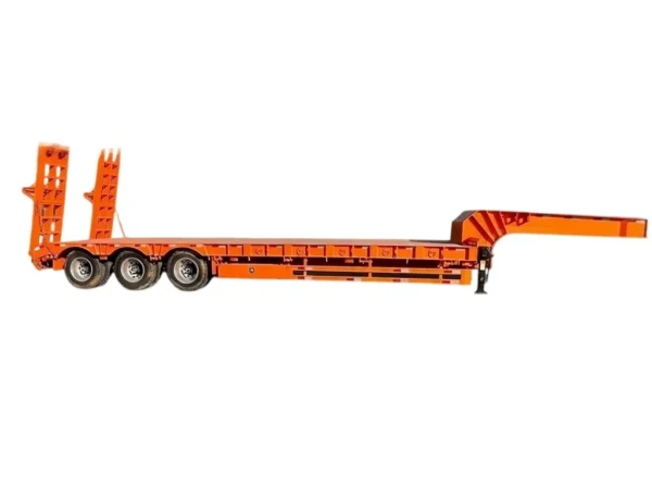 4 Axle Low Bed Semi Trailer 60T-150T Payload