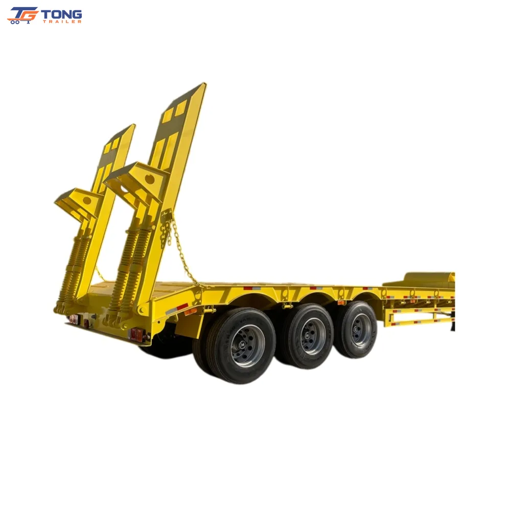 4 Axle Lowbed Semi Trailer 100T Steel Gooseneck for Sale gallery 1