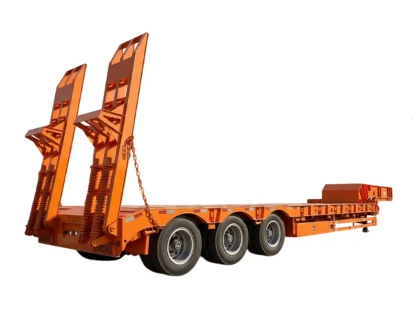 4 axle lowbed semi trailer 60-100 ton low loader for sale