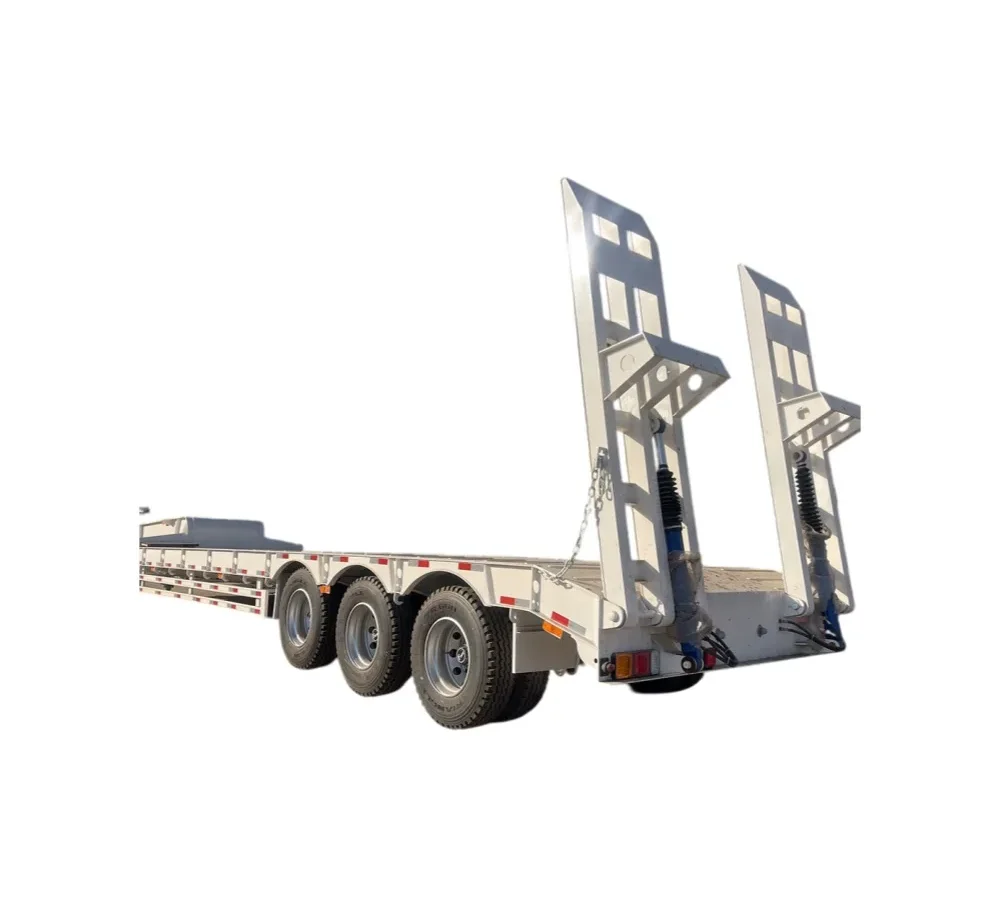 4 Axle Lowbed Semi Trailer 60T-100T Load Capacity
