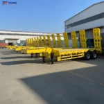 4 Axle Lowbed Trailer 60-150T Gooseneck Semi Trailer gallery 2
