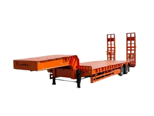 4 Axle Lowbed Trailer 60-150T Gooseneck Semi Trailer