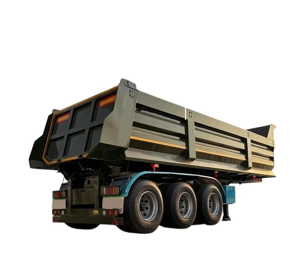 4 Axle Mining Semi-Trailer, Heavy Duty Rear Dump 30000kg