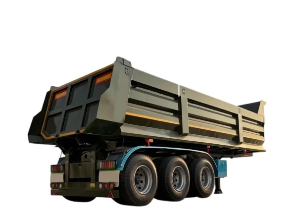 4 Axle Mining Semi-Trailer, Heavy Duty Rear Dump 30000kg