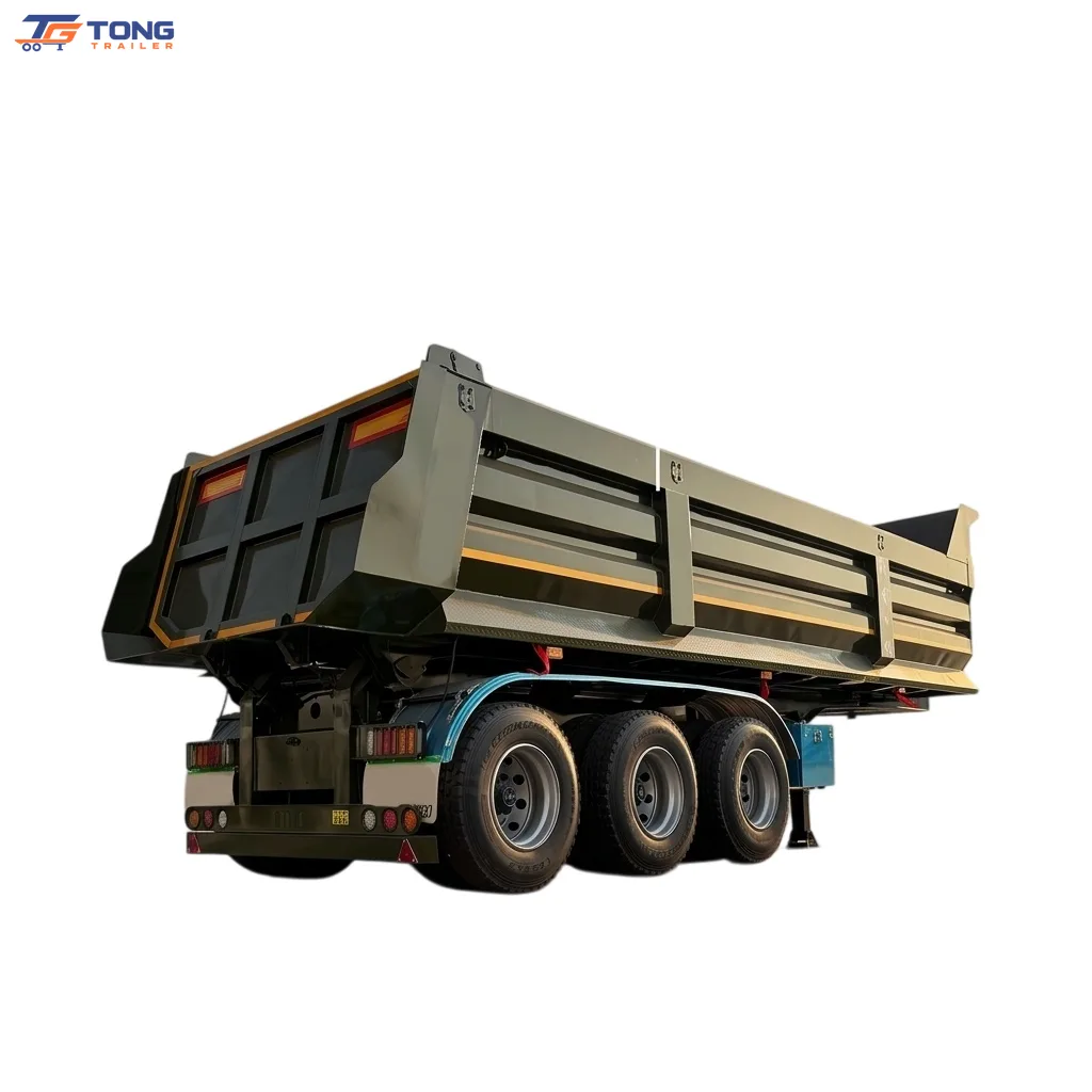 4 Axle Mining Semi-Trailer, Heavy Duty Rear Dump 30000kg