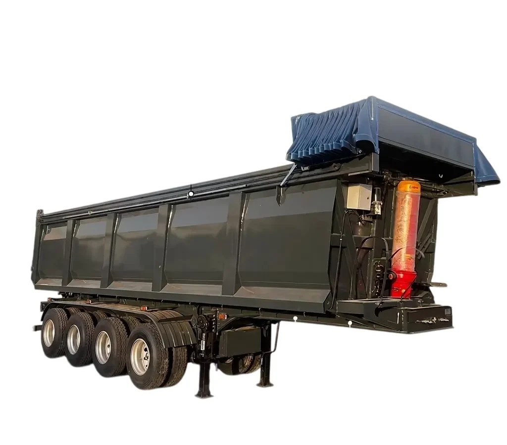 4 Axle Steel Dump Trailer 30 Ton for Mining