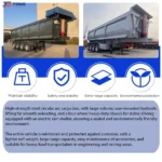 4 Axle Steel Dump Trailer 30 Ton for Mining gallery 4