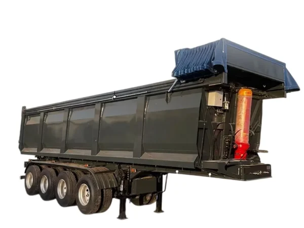 4 Axle Steel Dump Trailer 30 Ton for Mining