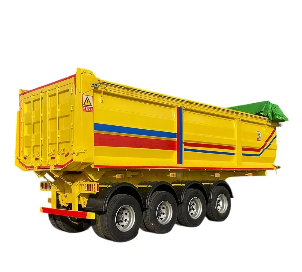40-60 ton dump semi trailer 3-4 axle rear tipping for sale