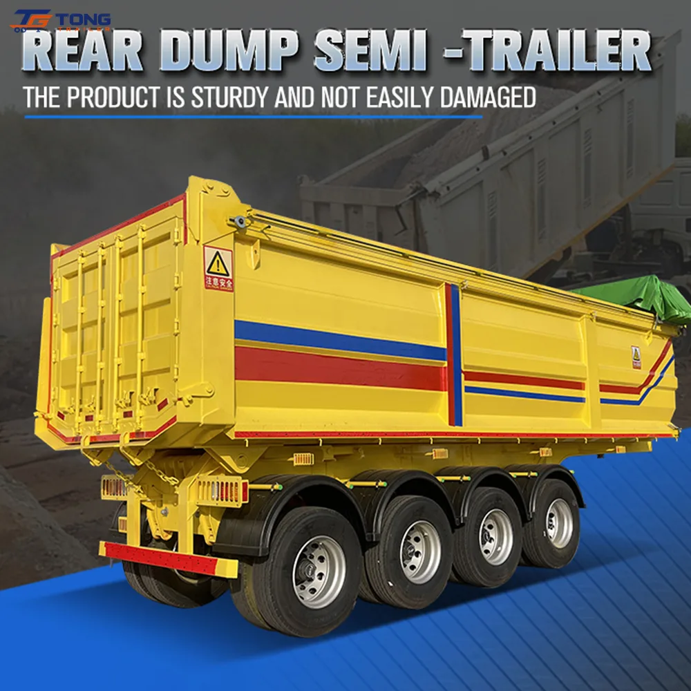 40-60 ton dump semi trailer 3-4 axle rear tipping for sale gallery 6