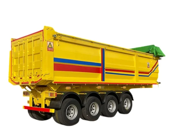 40-60 ton dump semi trailer 3-4 axle rear tipping for sale