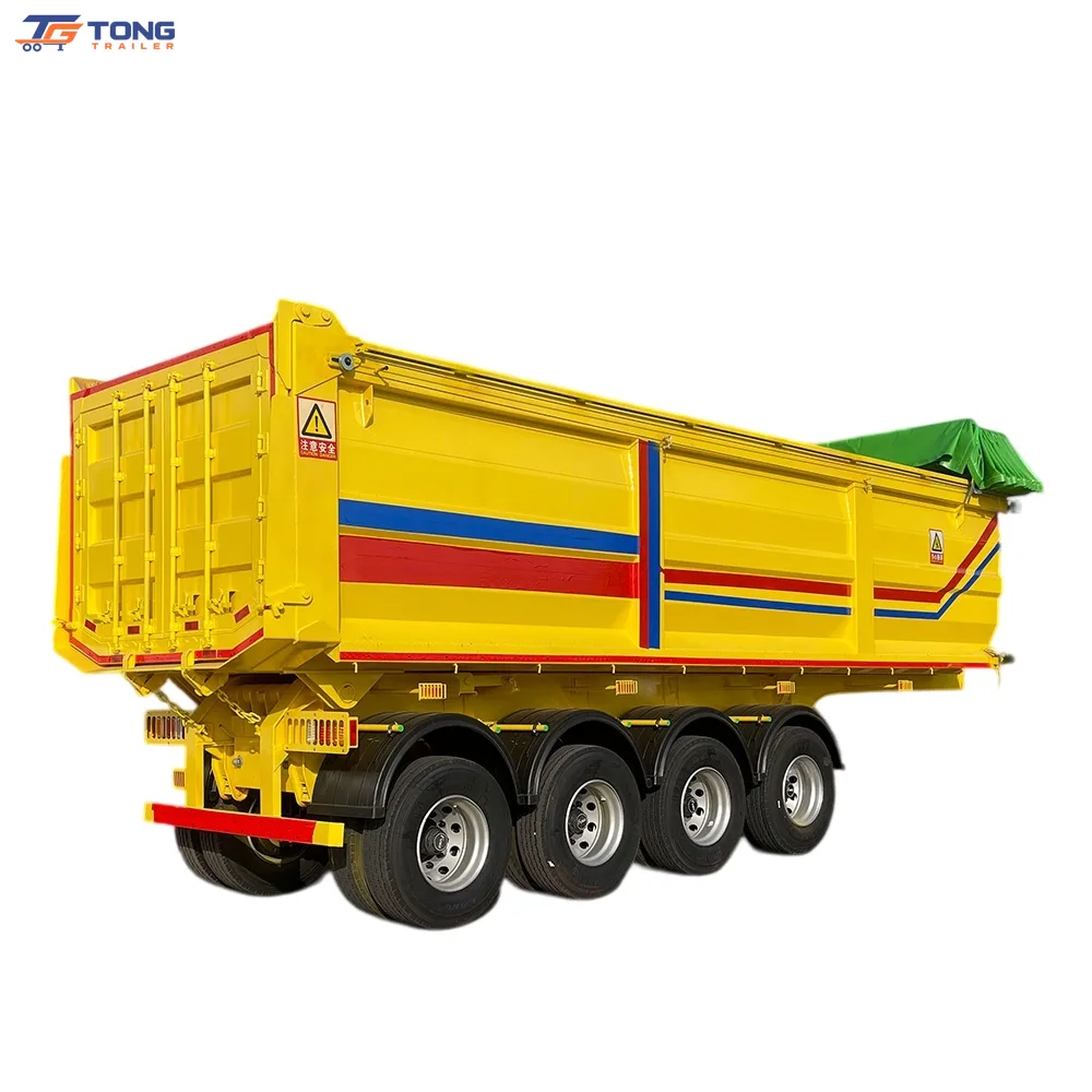 40-60 ton dump semi trailer 3-4 axle rear tipping for sale